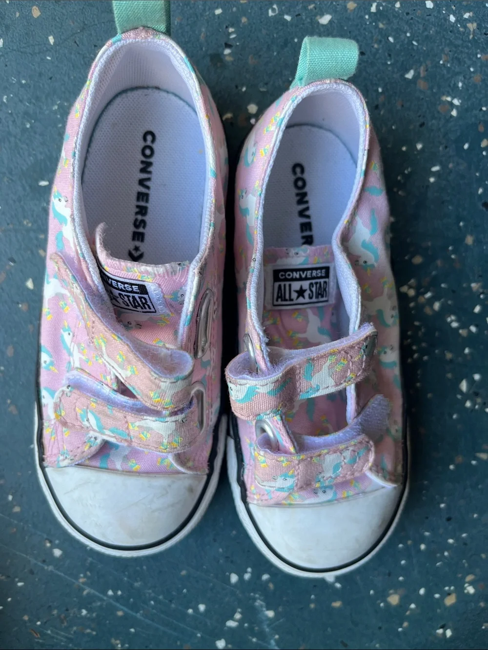 Converse Kids Pink Unicorn Print Canvas Sneakers